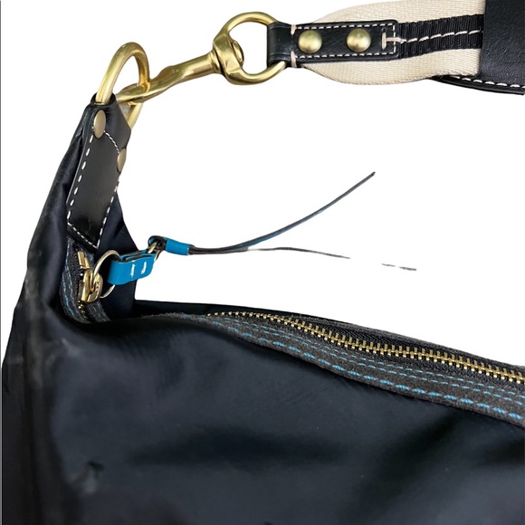 COACH BLACK SATEEN HAMPTON PURSE BAG Y2k VINTAGE - Picture 13 of 16